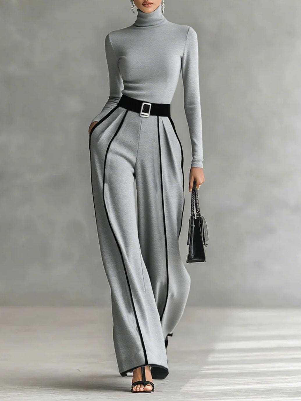M&H | Two-Piece Set with Contrasting Trim
