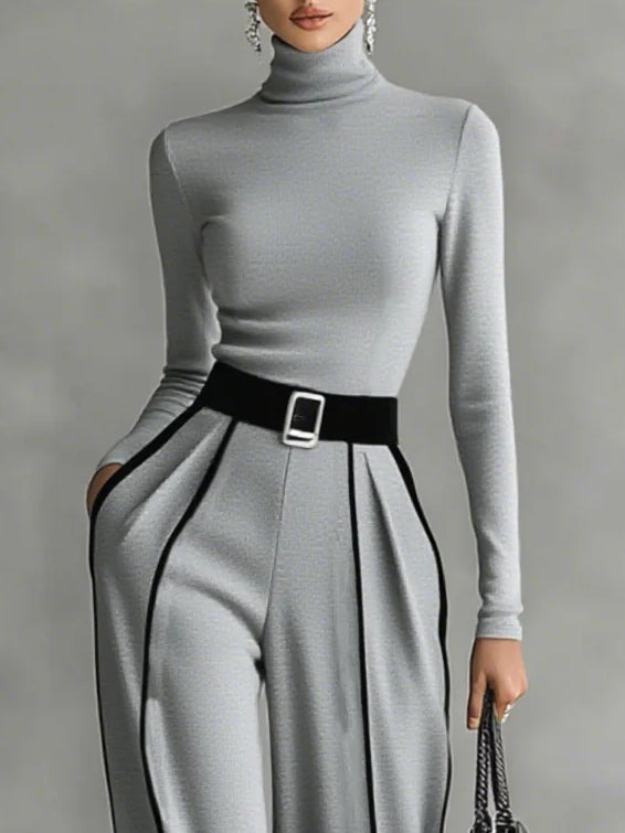 M&H | Two-Piece Set with Contrasting Trim