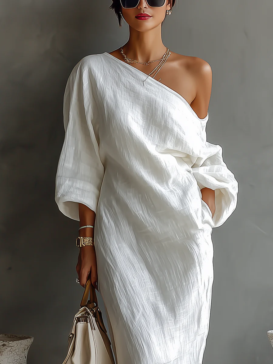 M&H | One-Shoulder Maxi Dress