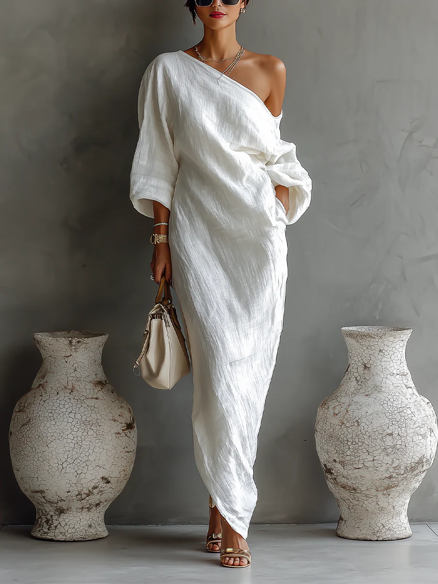M&H | One-Shoulder Maxi Dress