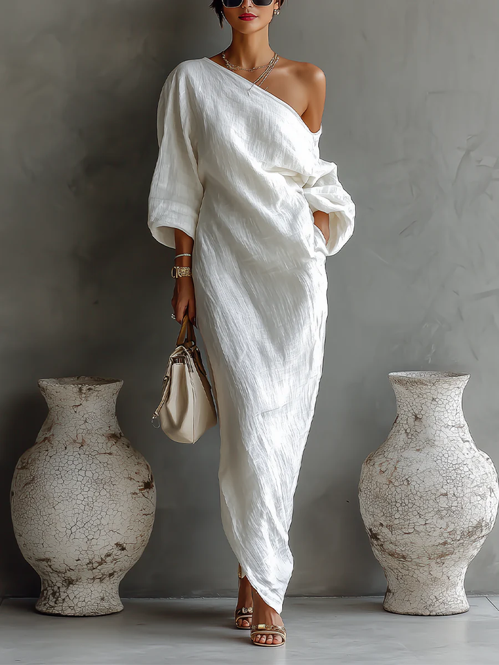 M&H | One-Shoulder Maxi Dress